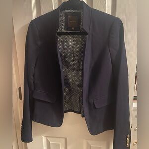 Limited navy blue sport coat, size small, excellent condition